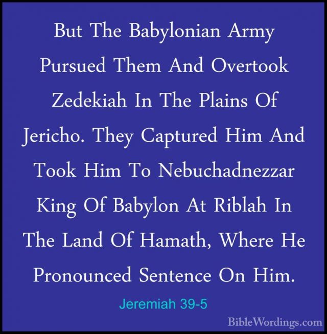 Jeremiah 39 Holy Bible English