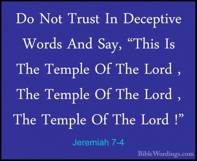 Jeremiah 7 - Holy Bible English - BibleWordings.com