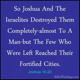 Joshua 10 - Holy Bible English - BibleWordings.com