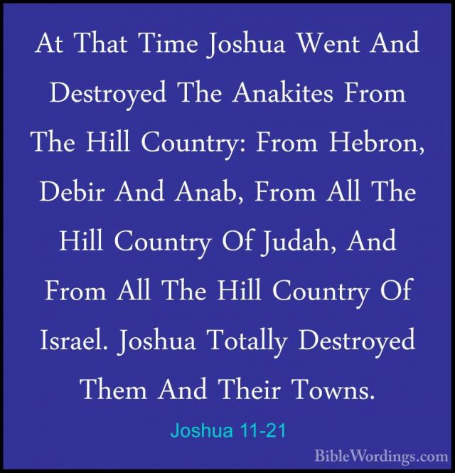 Joshua 11 - Holy Bible English - BibleWordings.com