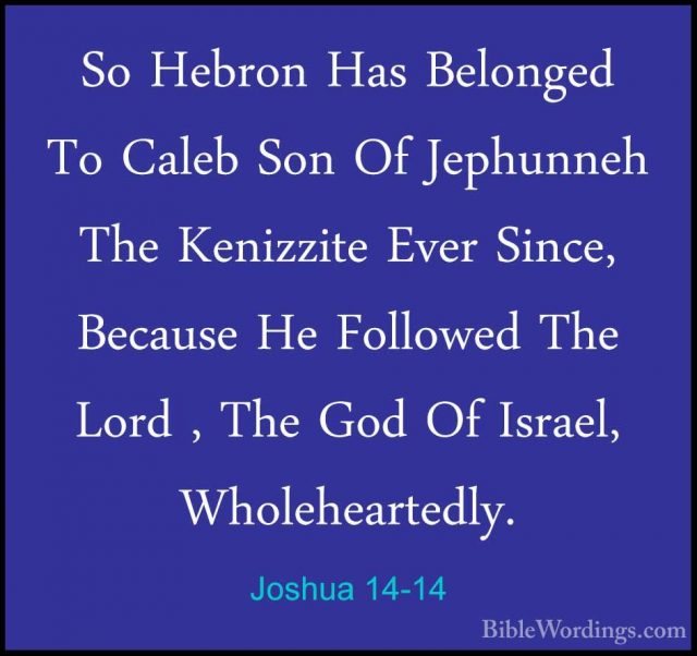 Joshua 14 - Holy Bible English - BibleWordings.com