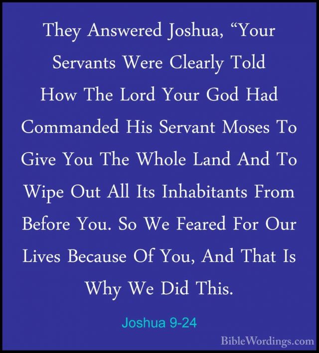 Joshua 9 - Holy Bible English - BibleWordings.com