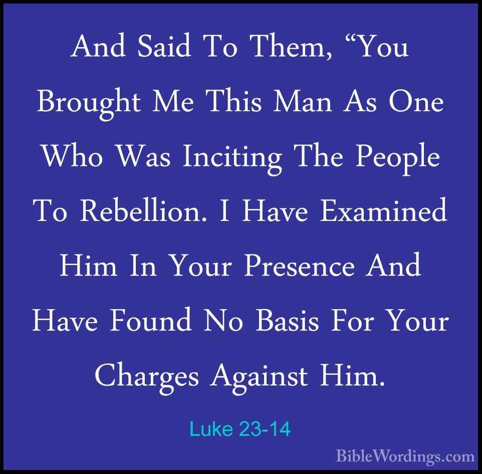 Luke 23 - Holy Bible English - BibleWordings.com