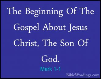 Mark 1 - Holy Bible English - BibleWordings.com