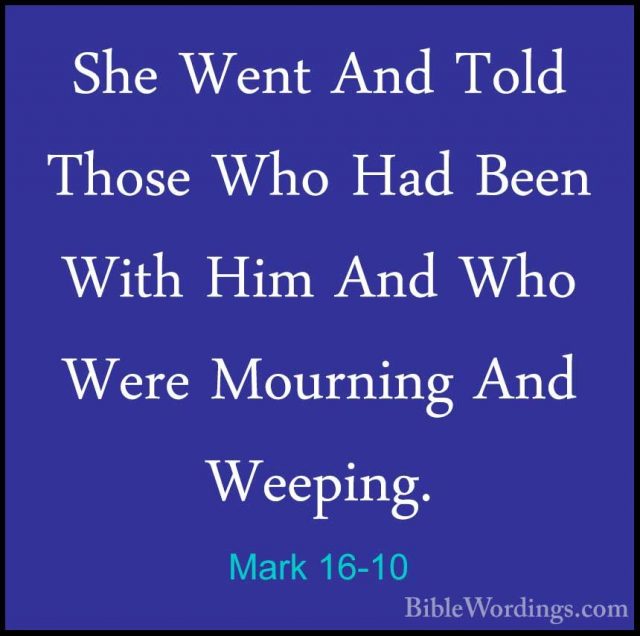 Mark 16 - Holy Bible English - BibleWordings.com