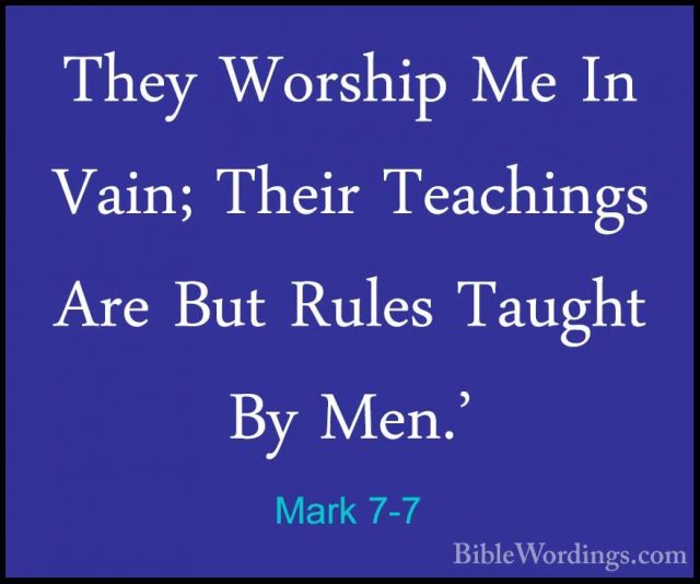 Mark 7 - Holy Bible English - BibleWordings.com