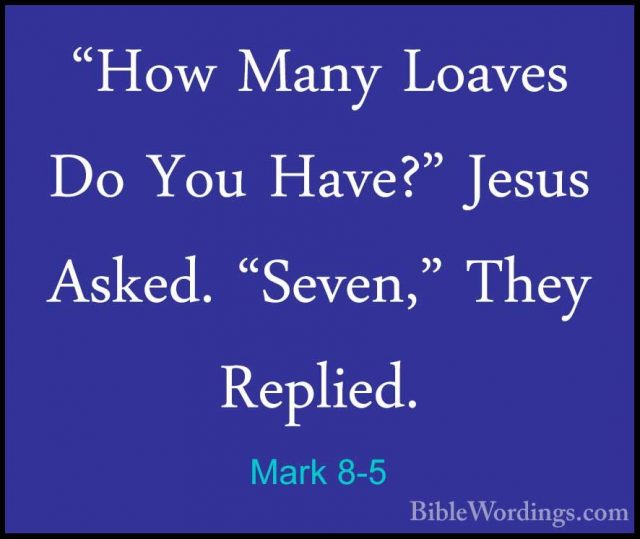 Mark 8 - Holy Bible English - BibleWordings.com