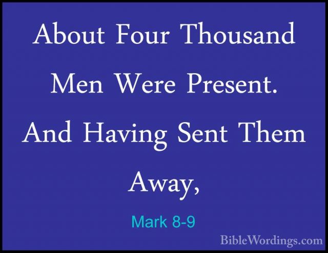 Mark 8 - Holy Bible English - BibleWordings.com