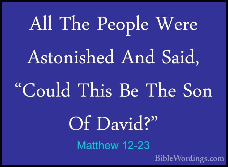 Matthew 12 - Holy Bible English - BibleWordings.com