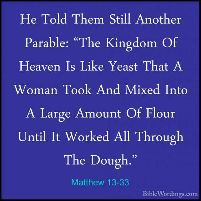 Matthew 13 - Holy Bible English - BibleWordings.com