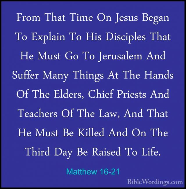 Matthew 16 - Holy Bible English - BibleWordings.com