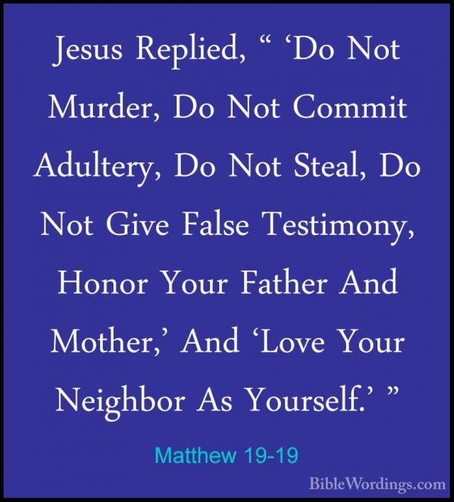 Matthew 19 - Holy Bible English - BibleWordings.com