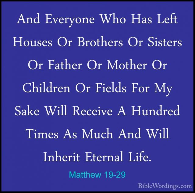 Matthew 19 - Holy Bible English - BibleWordings.com