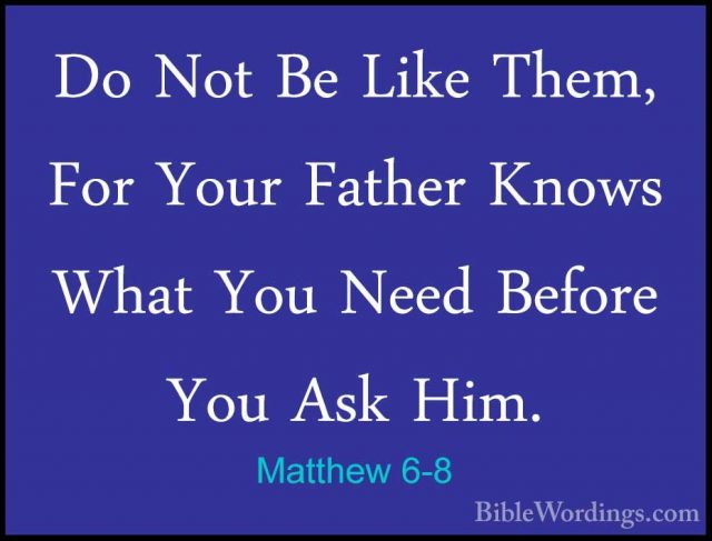 Matthew 6 - Holy Bible English - BibleWordings.com