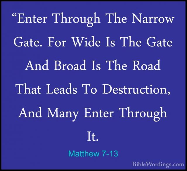 Matthew 7 - Holy Bible English - BibleWordings.com