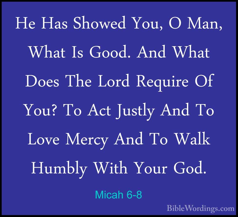 Micah 6 Holy Bible English