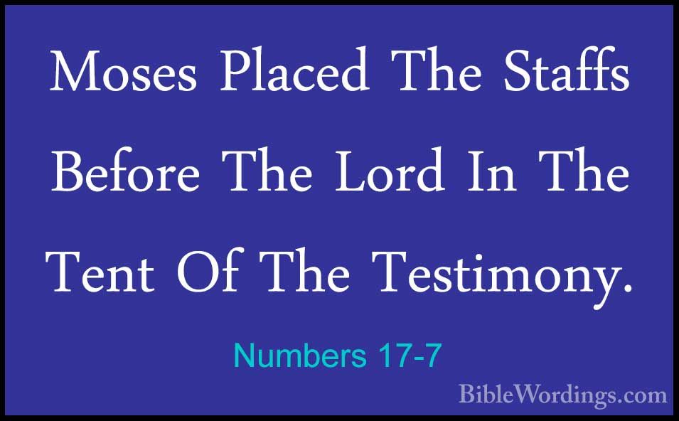 Numbers 17 - Holy Bible English - BibleWordings.com