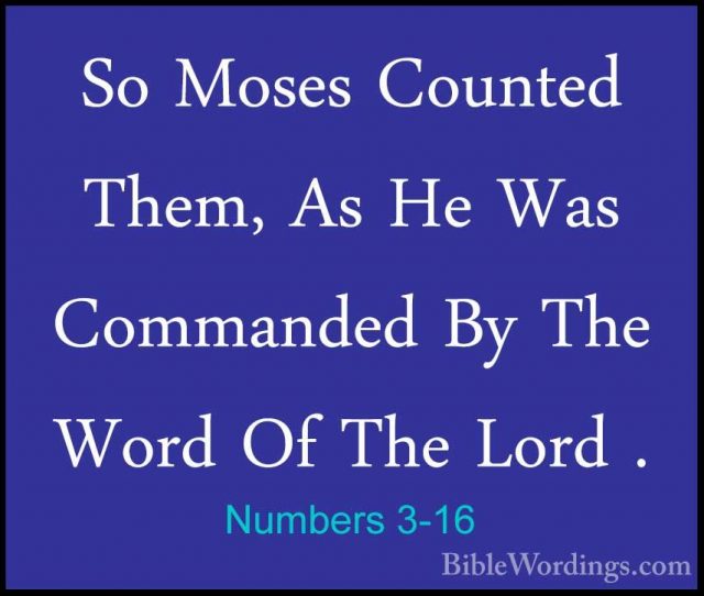 Numbers 3 - Holy Bible English - BibleWordings.com