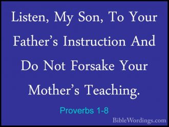 Proverbs 1 - Holy Bible English - BibleWordings.com