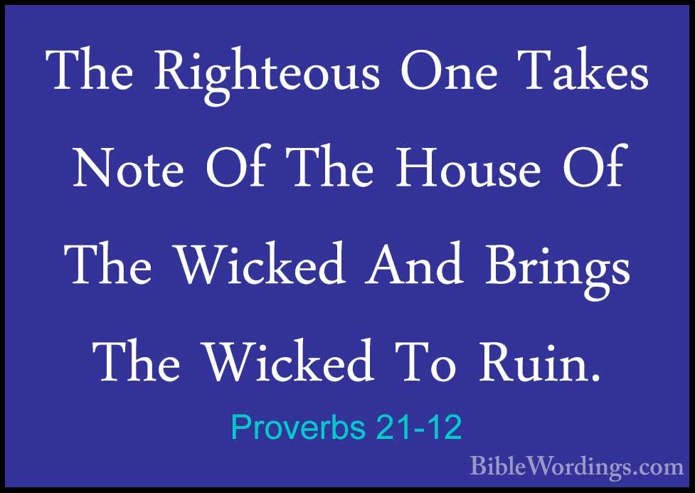 Proverbs 21 - Holy Bible English - Biblewordings.com