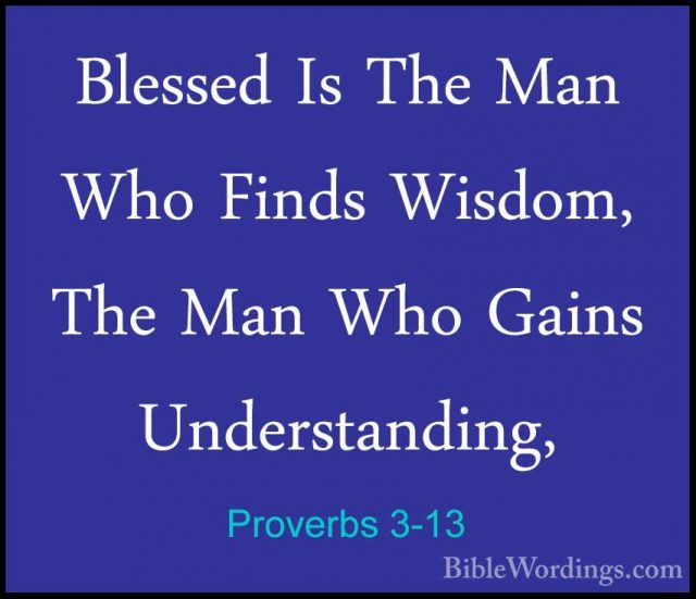 Proverbs 3 - Holy Bible English - BibleWordings.com