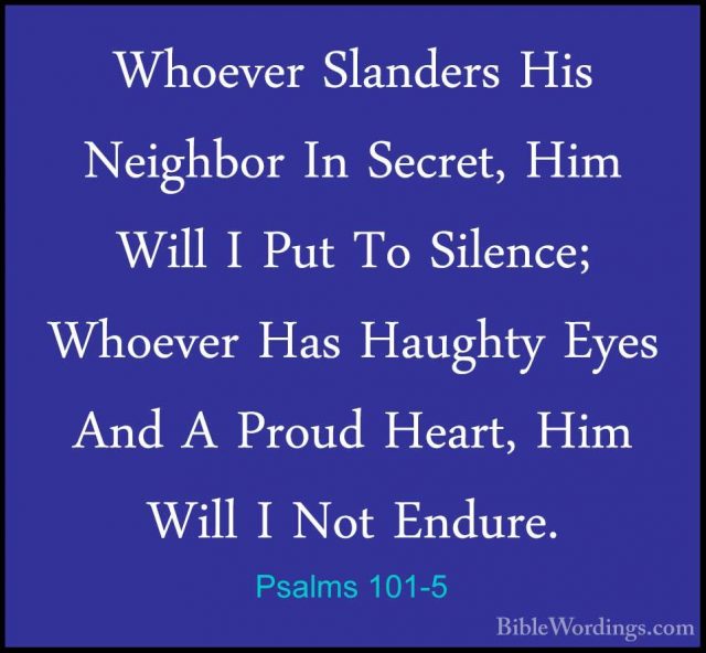 Psalms 101 - Holy Bible English - BibleWordings.com