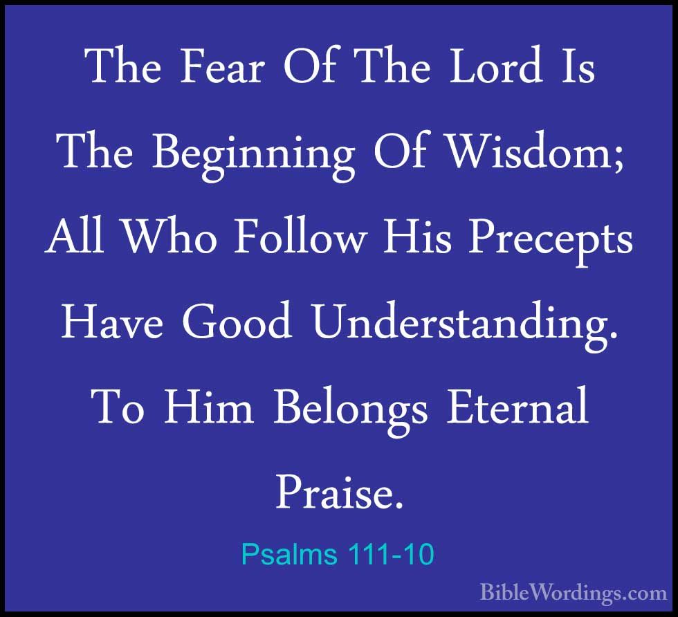 Psalms 111 - Holy Bible English - BibleWordings.com
