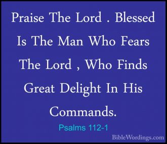 Psalms 112 - Holy Bible English - BibleWordings.com