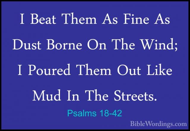 Psalms 18-42 - I Beat Them As Fine As Dust Borne On The Wind; I PI Beat Them As Fine As Dust Borne On The Wind; I Poured Them Out Like Mud In The Streets. 