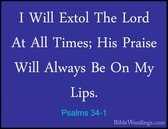 Psalms 34 - Holy Bible English - BibleWordings.com