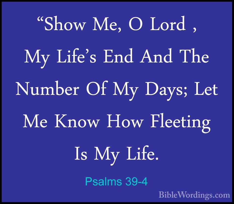 Psalms 39 - Holy Bible English - Biblewordings.com