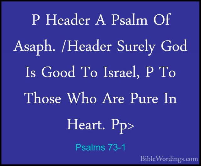 Psalms 73 - Holy Bible English - BibleWordings.com