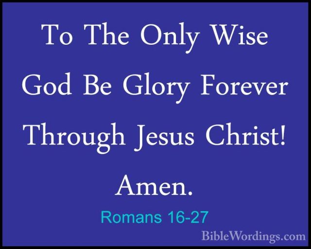 Romans 16 - Holy Bible English - BibleWordings.com