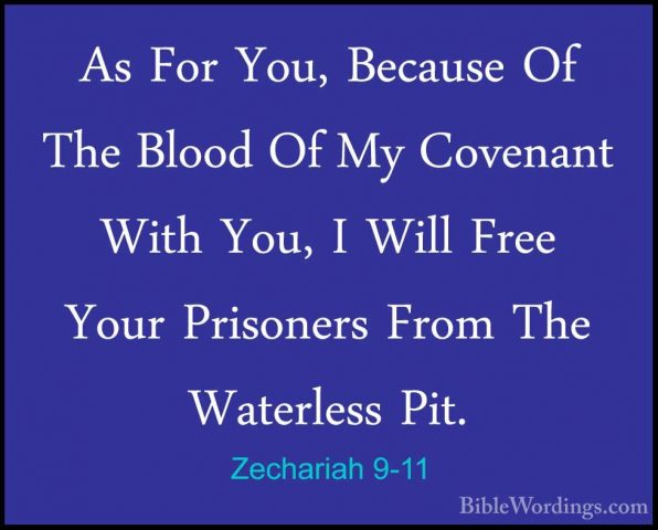 Zechariah 9-11 - As For You, Because Of The Blood Of My CovenantAs For You, Because Of The Blood Of My Covenant With You, I Will Free Your Prisoners From The Waterless Pit. 